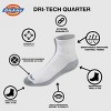 Dickies Men's 6pk Moisture Control Quarter Socks - White 6-12: Cotton Blend, Midweight, Tagless, Machine Washable, Knit Construction - 4 of 4