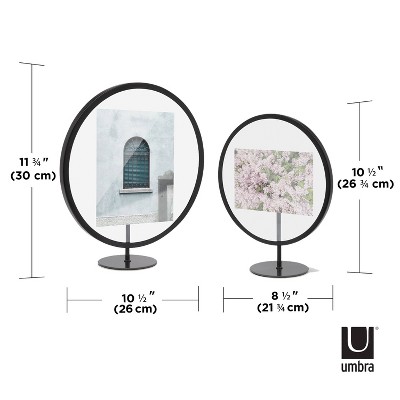 Black Iron 4x6 Floating Tabletop and Wall Picture Frame