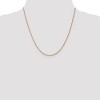 Black Bow Jewelry 1mm 14K Rose Gold Solid Singapore Chain Necklace - 2 of 4