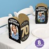 Big Dot of Happiness 70th Birthday Photo Holder Centerpieces, 4x6 Picture Display Box, Black & Gold Table Decoration for Adult Birthday Decor, 8 Count - 2 of 4