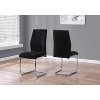 Monarch Specialties Dining Chair Set Of 2 Side Upholstered Kitchen Dining Room Velvet Metal Black Chrome Contemporary Modern - 4 of 4