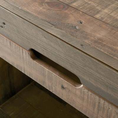 Renu 24" Natural Solid Wood Nightstand with Drawer