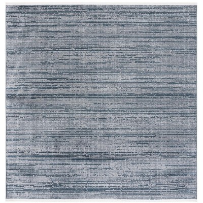 Mila MIL238 Power Loomed Indoor Area Rug - Blue/Ivory - 6'7"x6'7"- Safavieh