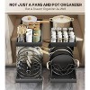 LunaLulinlk Pull-out Pots and Pans Organizer 2 Pack - Bakeware & Dishes Storage Rack with Slide Rails, Black - 4 of 4