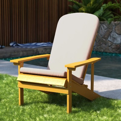 Cream High Back Water Resistant Adirondack Chair Cushions Set