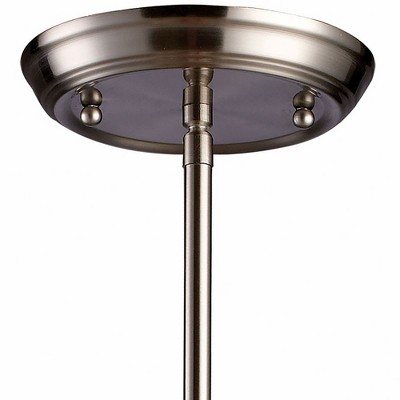 Satin Nickel Mini Pendant with Frosted Glass Shade