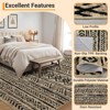 5x7 Washable Rugs Non Slip - Boho Geometric Area Rug for Living Room, Bedroom (Neutral) - 3 of 4