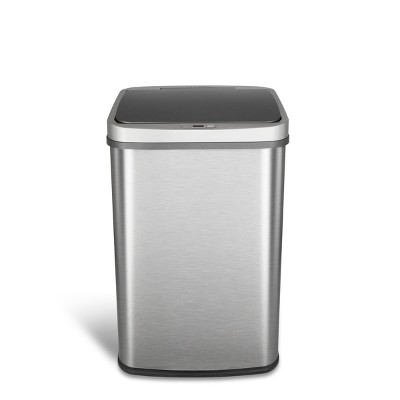 13 Gallon Silver Stainless Steel Touchless Motion Sensor Trash Can