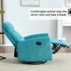 Ridstar Manual Recliner Chair with Rocker and Swivel For Living Room-Blue - 3 of 4