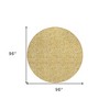 Gold And Wheat Floral Washable Indoor Outdoor Area Rug - 3 of 4