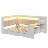 Polibi Full Size Daybed with Upholstered Storage Headboard, LED Lighting and Charging Station - 4 of 4