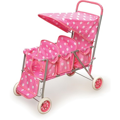 Doll Storage Carrying Case - (Pink Polka Dot) for Any American 18