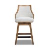 Bahama 30" Cane Rattan High-Back Swivel Counter Stool with Recessed Arms - 2 of 4
