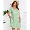 LXT- Women's Plus Size Square Neck Ruffle Sleeve Flowy Floral Summer Midi Dress with Pockets - 4 of 4