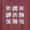 Women's - Disney - Daisy Emotions Grid Lightweight French Terry Wide Neck Long Sleeve Shirt - 2 of 4