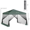 Slant Leg Pop Up Canopy Tent with Netting and Carry Bag, Instant Sun Shelter, Tents for Parties, Height Adjustable (11.5'x11.5' Base / 10'x10' Top) - 3 of 4
