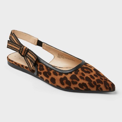 Women's London Sling Back Flats - A New Day™ Brown