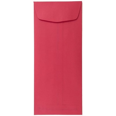 JAM Paper #11 Policy Business Colored Envelopes 4.5 x 10.375 Red Recycled 9009C