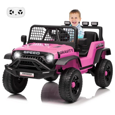 12V Kids Ride On Truck Car, Kids Electric Vehicles Car W/Parent Remote Control, 3 Speeds, Music & Horn, Christmas Gifts for 3-8 Years Kids