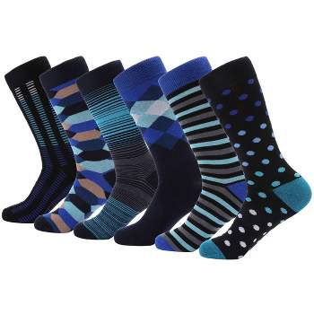Mio Marino Men's Modern Collection Dress Socks 6 Pack