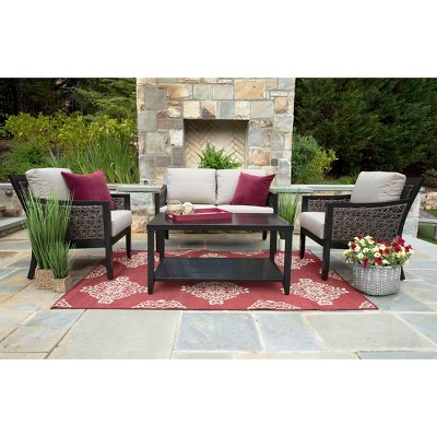 Hawthorn 4pc Sunbrella Deep Seating Gray - Canopy Home and Garden