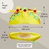 Juvale Plush Fiesta Taco Hat for Taco Tuesday, Halloween Costume Accessory, Cinco de Mayo Accessory, Adult Size - 4 of 4