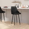 Emma and Oliver Modern Upholstered Dining Stools with Chrome Accented Metal Frames and Footrests - 2 of 4