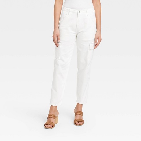 Women's Mid-rise Boyfriend Jeans - Universal Thread™ White 0 : Target
