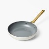 10" Nonstick Ceramic Coated Aluminum Frying Pan with Champagne Handle Cream - Figmint™ - 3 of 4