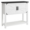 Farmhouse Entryway Table with 2-Door Cabinet, Wood Console Table with Storage, Coffee Bar Cabinet - 4 of 4