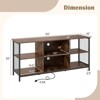 Costway 3-Tier TV Stand for TV's up to 65" Entertainment Media Center with Storage Basket - 3 of 4
