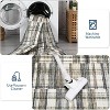 Washable Plaid Area Rug, Non-Slip Low Pile, Stain Resistant,Rustic Soft Carpet for living room, bedroom, office, or dining room - 4 of 4