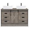 ELECWISH Bathroom Vanities, 48'' Barn Door Farmhouse Bathroom Vanity Cabinet with 6 Drawers, Standing Bathroom Vanity Set - 2 of 4