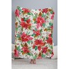 Ninola Design Poinsettia holiday flowers 56"x46" Woven Throw Blanket - Deny Designs - 3 of 4