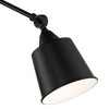 360 Lighting Mendes Modern Industrial Swing Arm Wall Lamp Black Hardwired Light Fixture Adjustable Metal Shade for Bedroom Bedside Reading Living Room - 3 of 4