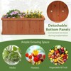 WELLFOR Rectangular Fir Wood Outdoor Garden Bed Brown 14"x31" - 3 of 4