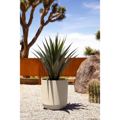 Kona Sand 19.75" Modern Plastic-Stone Composite Planter