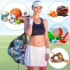4 Pack Extra Large Sports Ball Bag 30 x 40 Inches Mesh Soccer Basketball Bags Large Mesh Pouch with Adjustable Shoulder Strap - 4 of 4