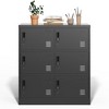 ACEPANO 39.4 in. H Metal Storage Cabinet with 6 Doors & Card Slot for Home, Office & School-Black - 2 of 4