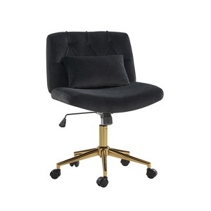 Nigel Modern Flannel Office Chair with Tilt and Adjustable Height Mecha|HULALA HOME - 1 of 4