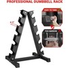 Coucheta Dumbbell Rack Stand Only, Weight Rack Storage for Home Gym Dumbbells, Rubber Guard Protectors & Non-Slip Base, Heavy Duty Steel Racks - 3 of 4