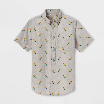 gray shirt with print