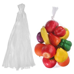Unique Bargains Seafood Vegetable Grocery Shopping Stretchable Reusable Mesh Produce Bags 100 Pcs - 1 of 4