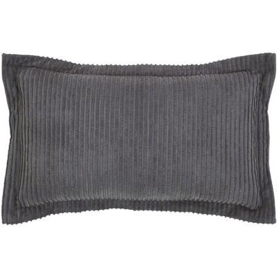 Gray King Size Cotton Embroidered Pillow Sham
