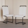 CENGHU Modern Dining Chairs Set of 4, Upholstered PU Faux Leather Side Chair with C-shaped Tube Plating Black Metal Legs, Guest Office Chair - 2 of 4