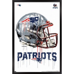 Trends International NFL New England Patriots - Drip Helmet 20 Framed Wall Poster Prints - 1 of 4