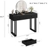 Vanity Desk with Mirror and Lights, Small Makeup Vanity with 2 Drawers - 2 of 4