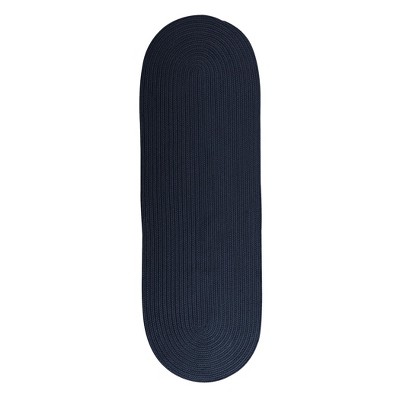 Colonial Mills Boca Raton - Navy 2 Ft x8 Ft Runner (Oval) Rug Indoor/Outdoor 100% Polypropylene