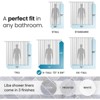 LiBa Super Premium 10G PEVA Bathroom Shower Curtain Liner - Waterproof, Non-Toxic, Extra Thick Plastic with Rustproof Grommets - 3 of 4