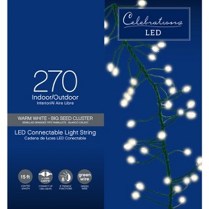 Celebrations LED Micro Dot/Fairy Clear/Warm White 270 ct String Christmas Lights 15 ft. - 1 of 2